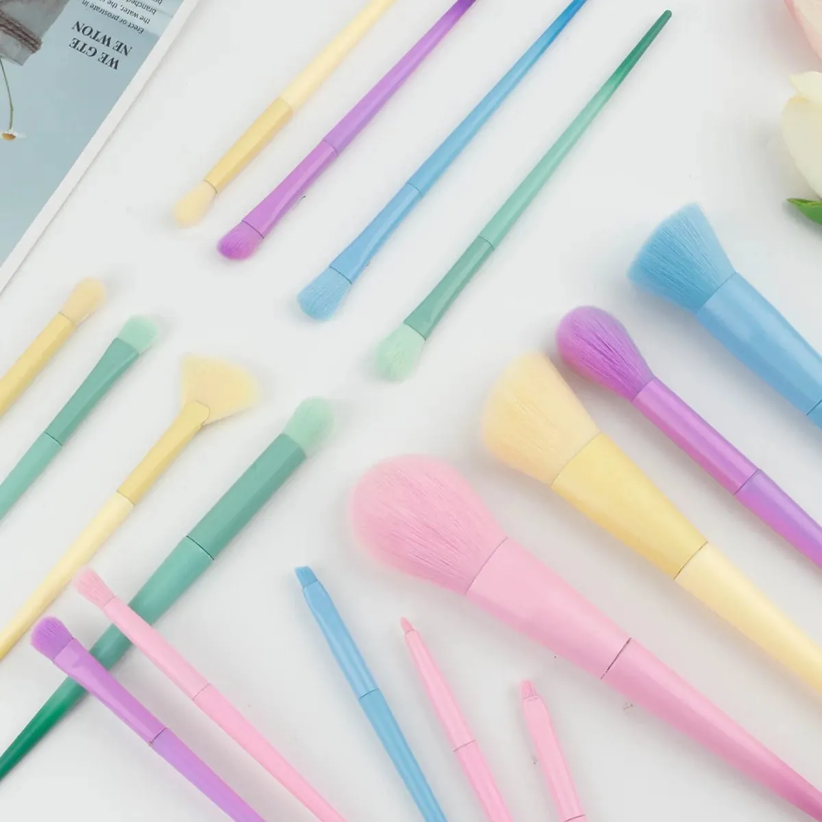 17 Color Multi-Color Makeup Brushes Color Brushes Makeup Brush Set Makeup Tools Full Set — image 5