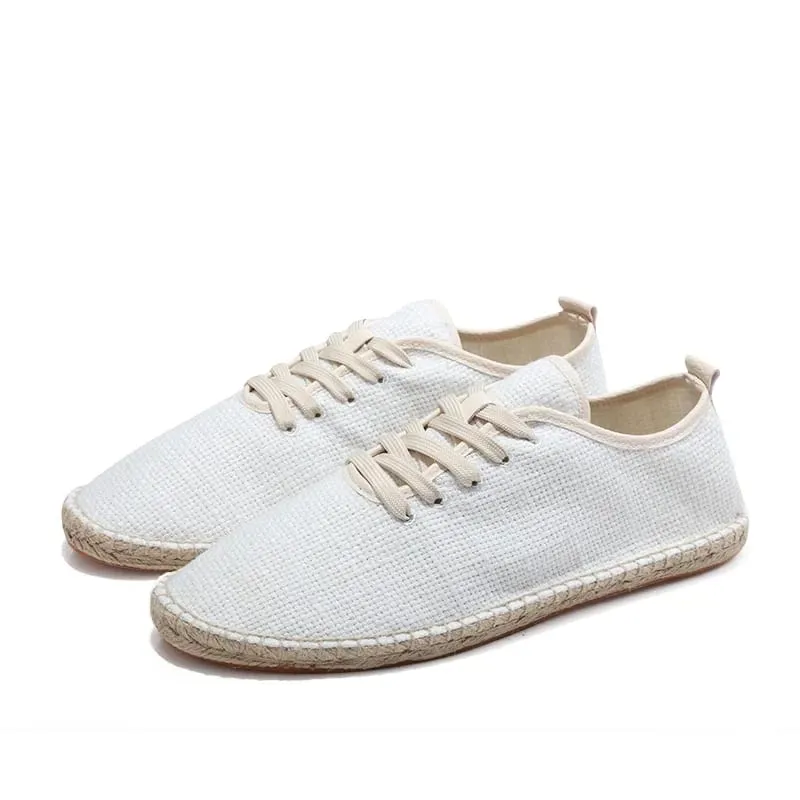 Men Shoes Summer Espadrilles Men Canvas Sneakers New Breathable Fisherman Footwear Mens Slip on Loafers Large Size 47 Sneakers — image 9