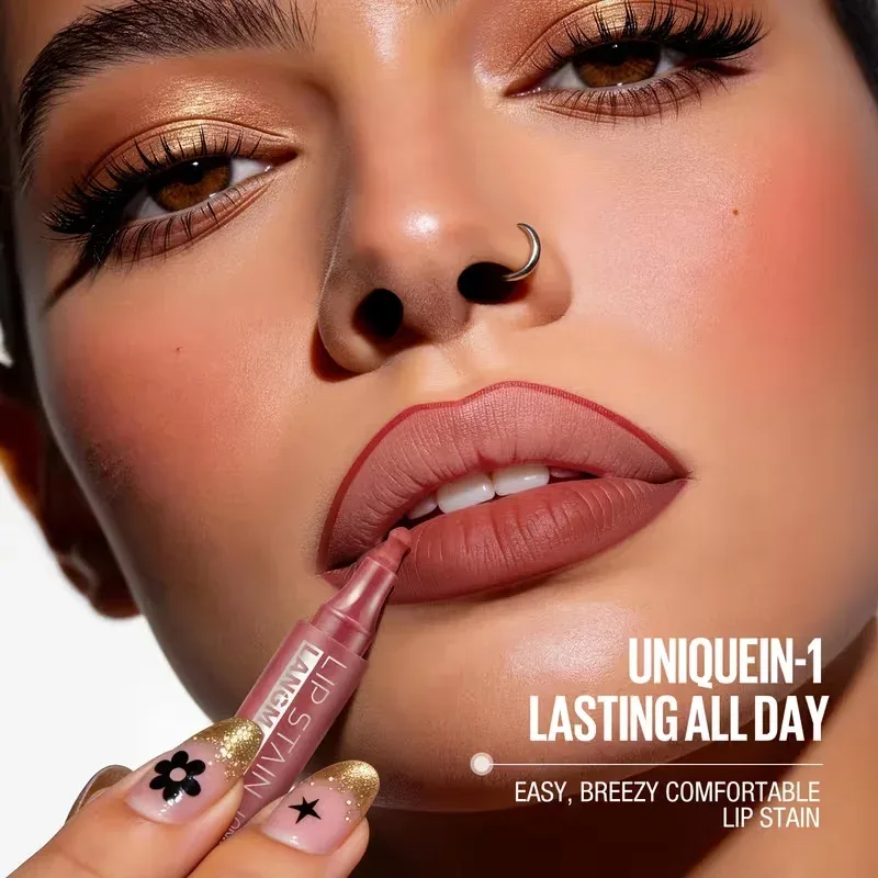 Lip Stain Flüssiger Lipliner-Markierungsstift, langlebig, wasserdicht, matt, hochpigmentiert, nacktes Lippenkontur-Make-up für Frauen — image 3