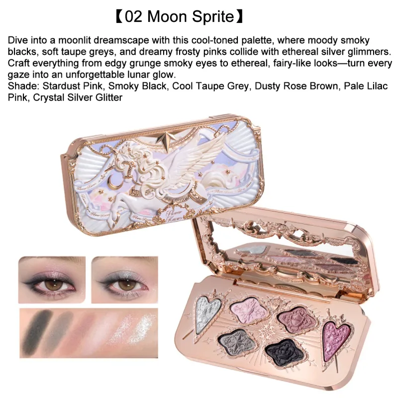 Flower Knows Knight Unicorn Makeup Set Eyeshadow Blush Lipstick Loose Powder Long Lasting Fantasy Princess Beauty Kit Cosmetics — image 17