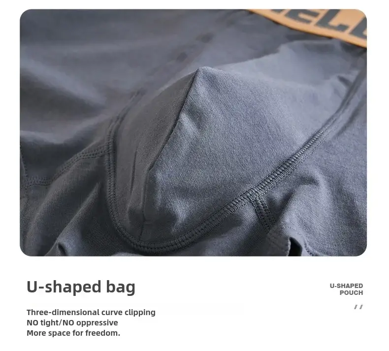 1/5pcs Men's Underwear, Breathable Comfy Quick Drying Stretchy Boxer Trunks, Sexy Underpants, Men's Trendy Boxer Panties