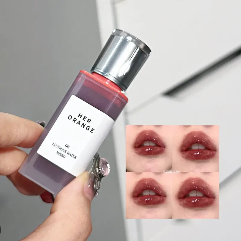 Herorange Hydrating Gloss Lip Tint Watery Texture Plump Glass Lips Long Lasting Non-Dry Dating Daily Makeup — image 3
