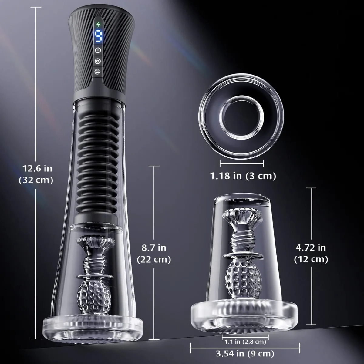 Tự Động Nam Masturbators Dương Vật Bơm Giới Tính Máy Stroker Hút Chân Không Đồ Chơi Tình Dục Người Lớn Cho Nam 5 Cấp Độ Hút 6 Chế Độ Luyện Tập — image 6