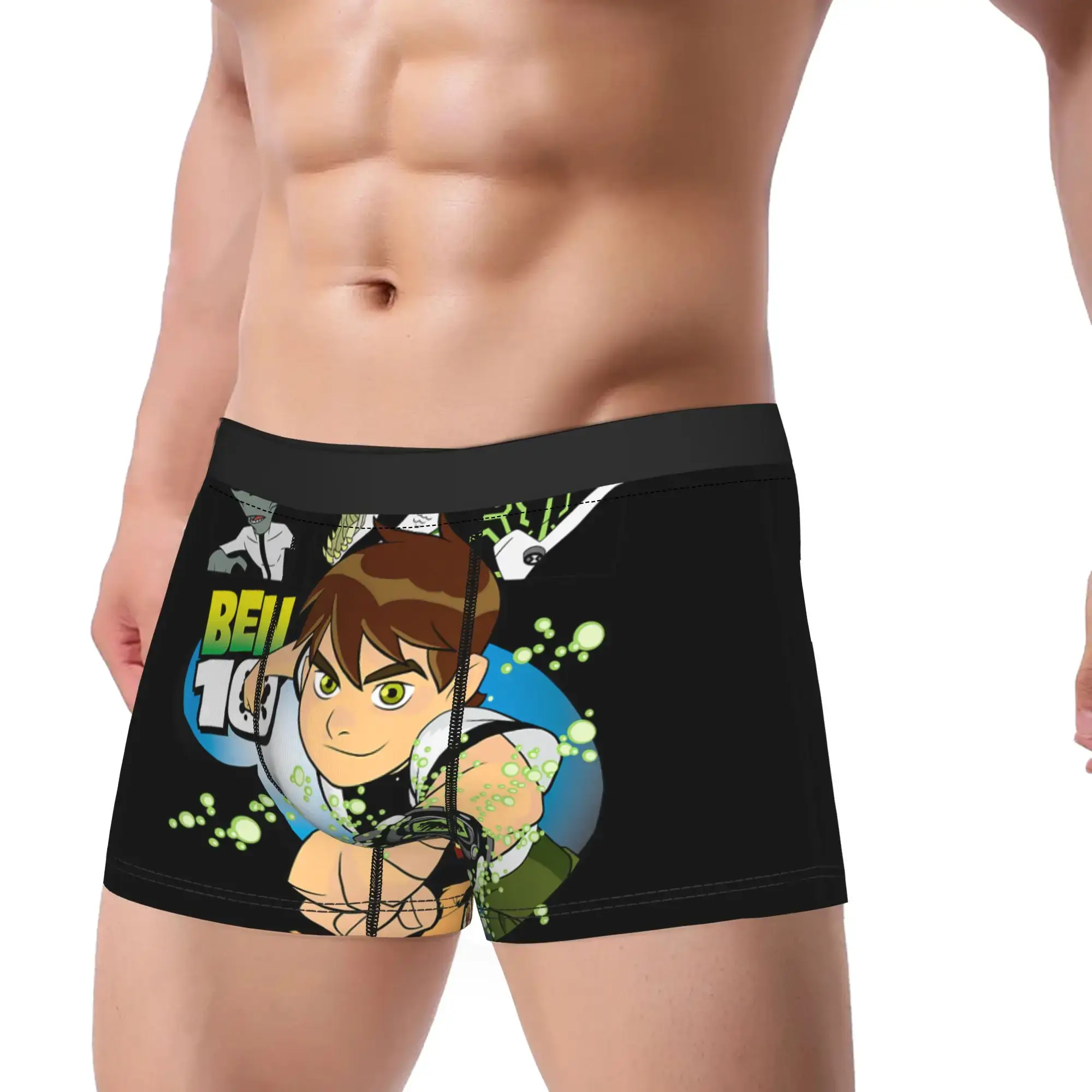 Ben 10 Aliens sous-vêtements culotte classique short douanier slip pour homme pochette 3D coffre grande taille — image 2