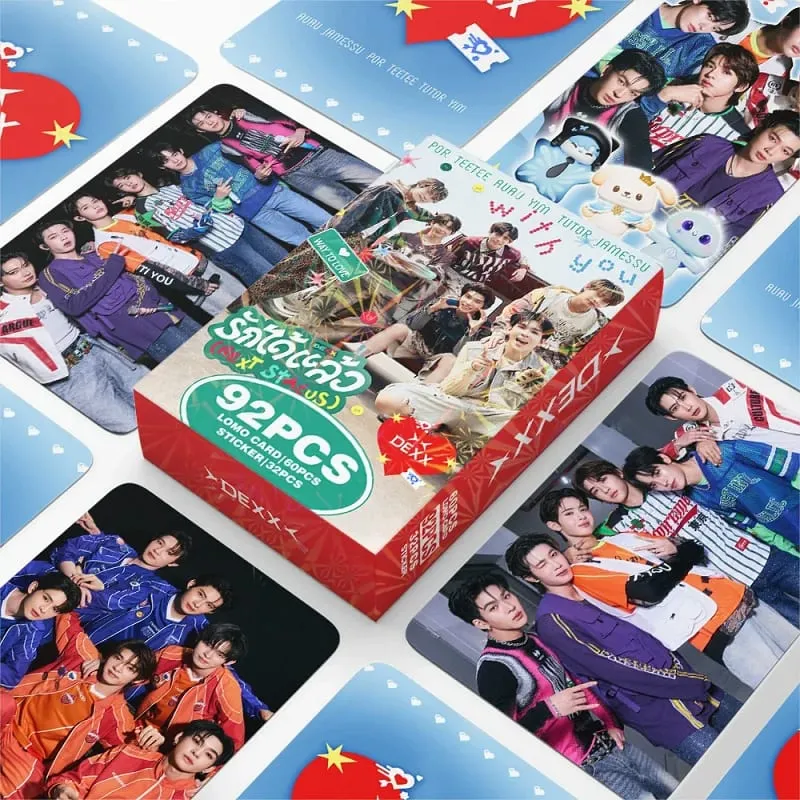 Thai BL Star 92pcs Photocard Set 60pcs HD Photo Cards 32pcs Pelekat Kad Hadiah Hiasan Koleksi Peminat Thai Idol