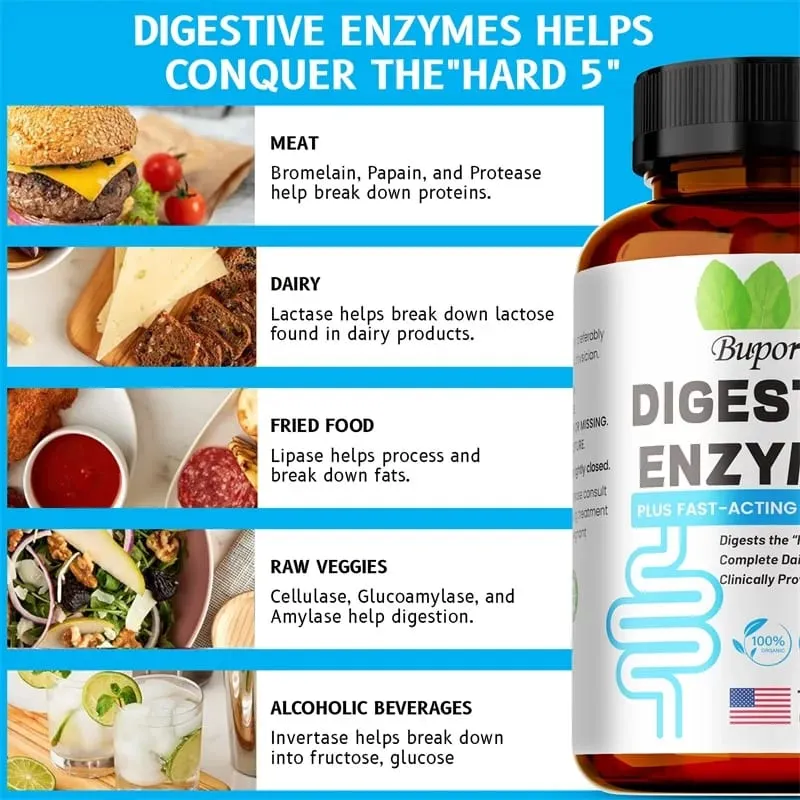 Digestive Enzymes Supplement - Digestion and Intestinal Health for Adults Men and Women Promotes Nutrient Absorption — image 7