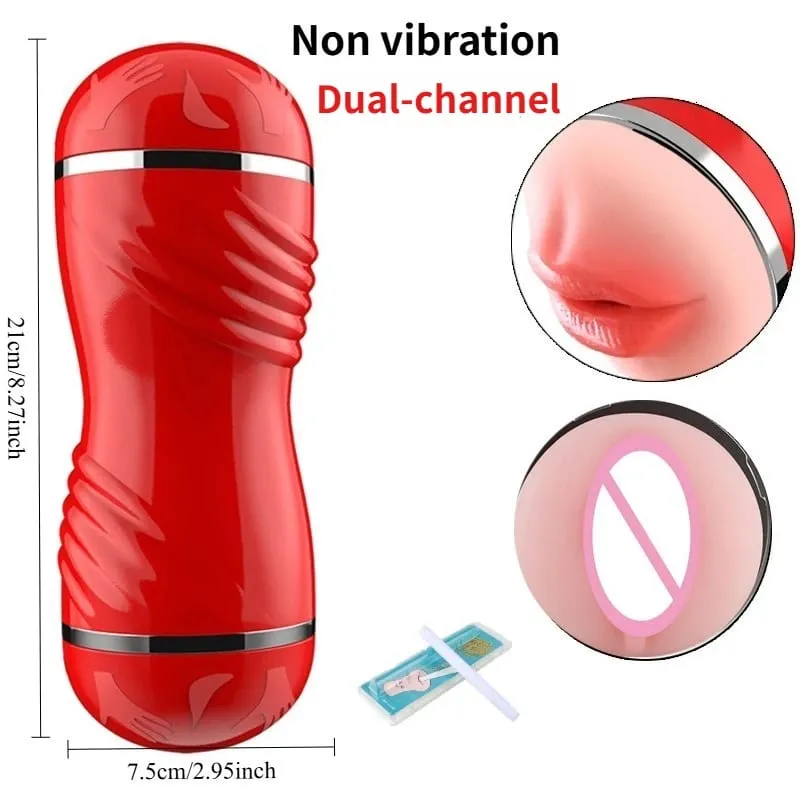 2 I 1 realistisk kunstig vagina til mænd onaner kop Deep Throat Blowjob massager lomme fisse erotisk penis sexlegetøj til voksne — image 8