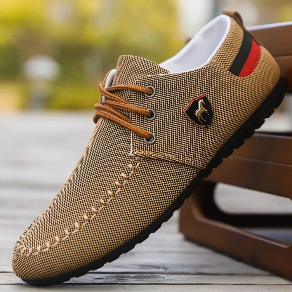 Men's Breathable Fabric Casual Loafers Soft-Soled Comfortable Lace-Up Low-Top Shoes Versatile for Daily Commuting and Light Business Wear Lightweight Wear-Resistant Non-Stuffy on the Feet Comfortable for Long Wear Suitable for Multiple Occa — image 8