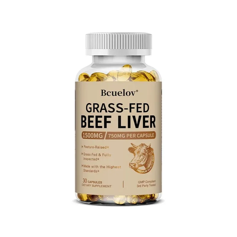 New Zealand Grass-fed Dried Beef Liver Capsules To Support Heart Brain Blood Liver Health and Immune System 120 Capsules