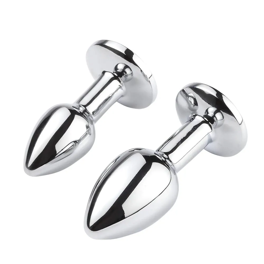 1Pcs Metal anal plug Jewelry base novice player to senior player 5 size Butt g-point massage sex toys
