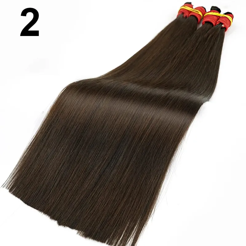 Extensiones de cabello humano 100% Real sin trama, cabello humano Remy a granel, cabello indio virgen negro Natural sin procesar, trenzado para mujeres — image 16