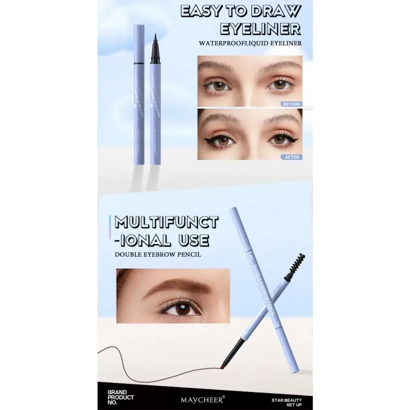 Professional Makeup Kit Foundation Powder Lipstick Lip Gloss Eyeliner Eyebrow Pencil Full Face Cosmetics Set for Women Travel — image 7
