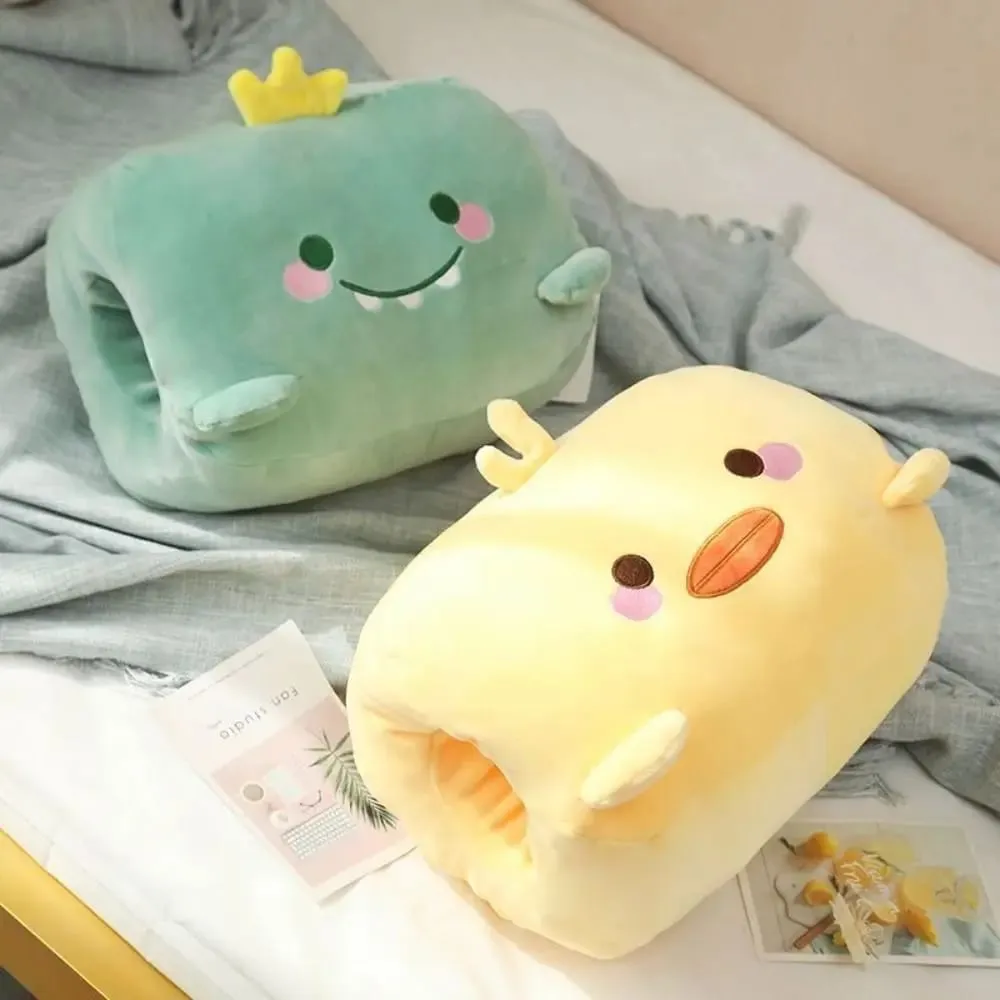 Yaratıcı peluş oyuncak el ısıtıcı peluş yastık sıcak tutmak süper yumuşak ofis şekerleme yastığı hayvan el tutma yastığı doldurulmuş oyuncak erkek kadın — image 4