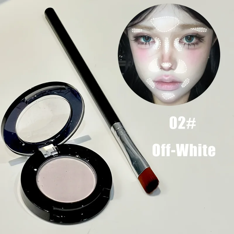 Single Matte Eyeshadow with Brush Low Saturation Color under Eye Highlighting Multi Use Makeup Ideal for Holiday Gifting — image 2