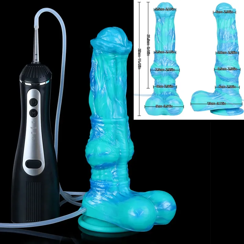 Silikonová elektrická stříkací dilda Fantasy s přísavkou Masážní přístroj prostaty Sexuální hračky s ejakulací penisu pro ženy Muži