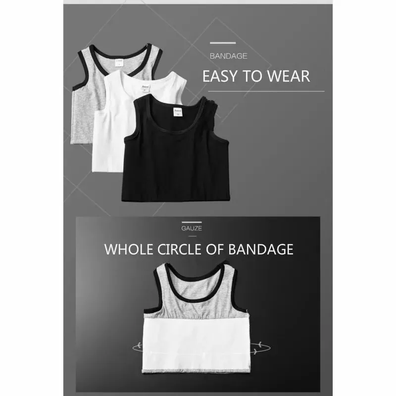 Bandaged chest clip vest top breathable elastic chest clip vest women's tight elastic vest