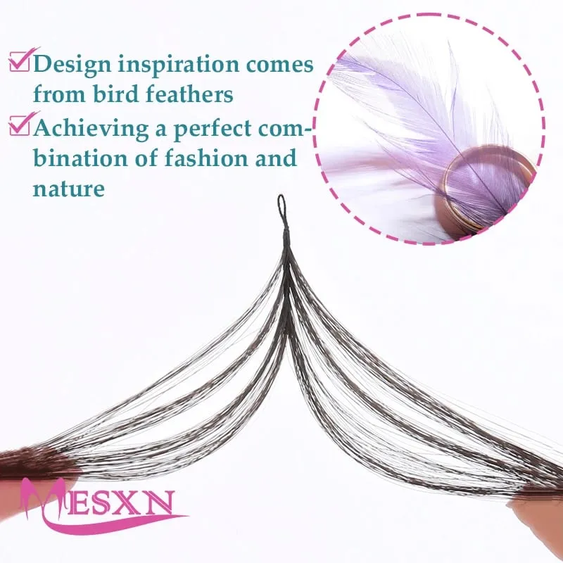 Third New Feather Hair Extensions 100% Human Hair Real Natural Hair Comfortable And Invisible Brown Blonde 613 Color — image 2