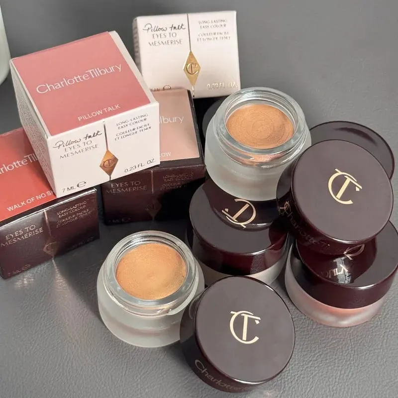 CT 4 Màu Phấn Mắt Bảng Mờ Lấp Lánh Phấn Mắt Sáng Bóng Trang Điểm Mắt Gối Thảo Luận Dễ Màu Kem Nền Tự Nhiên Mỹ Phẩm — image 4