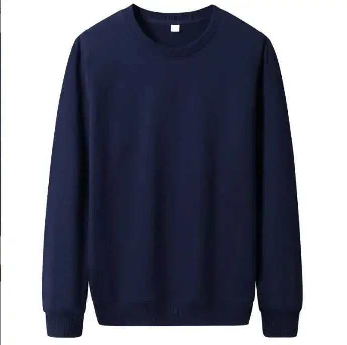 Hoodie Warna Solid Tipis Modis Pria Ideal untuk Pakaian Jalanan Pullover Kasual Musim Gugur