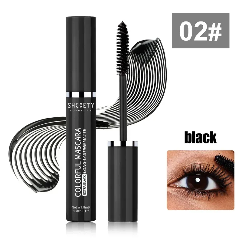 6-color Color Mascara Waterproof and Non-smudged Slender and Thick Curly Christmas Stage Hot Makeup Eye Cosmetics — image 8