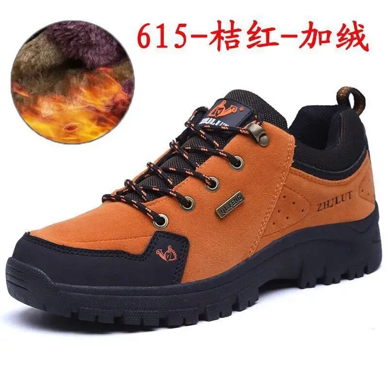 High Quality Outdoor Walking Sneakers Rubber Sole Suede Leather Men Hiking Shoes Durable Leather Climbing Shoes Zapatillas 36-47