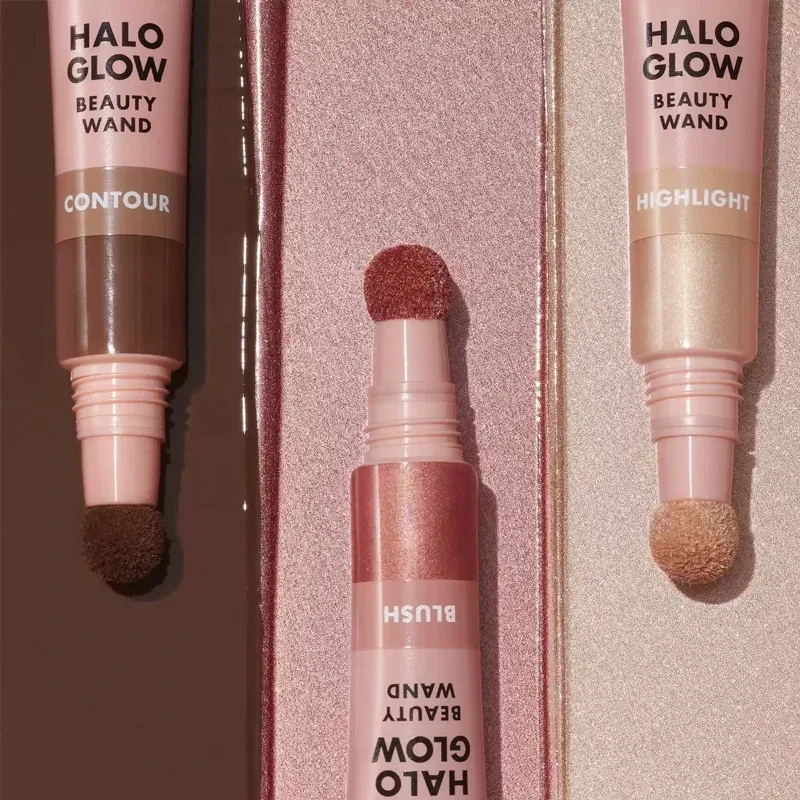 Elf Halo Glow Blush Contour Liquid Contour Blush Stick สำหรับ Defined Shadows Matte Glow Primer Moisturizing Base ลดรูขุมขน — image 2