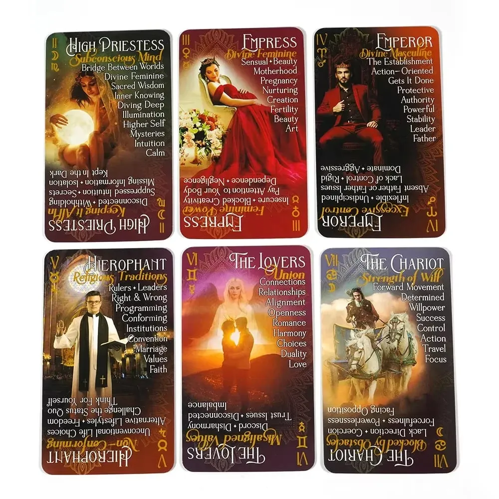 iN2IT Tarot Deck with Keywords Tarot Cards Oracle Cards For Beginners & Suitable for Practitioners Every Level Board Game Toy — image 3