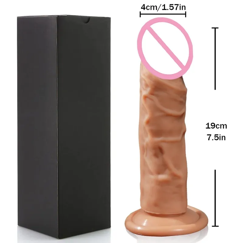 Realistic Penis Dildo Silicone Beginner G-Spot Vagina Anal Dildo with Strong Suction Cup Adult Sex Toys For Women Masturbation