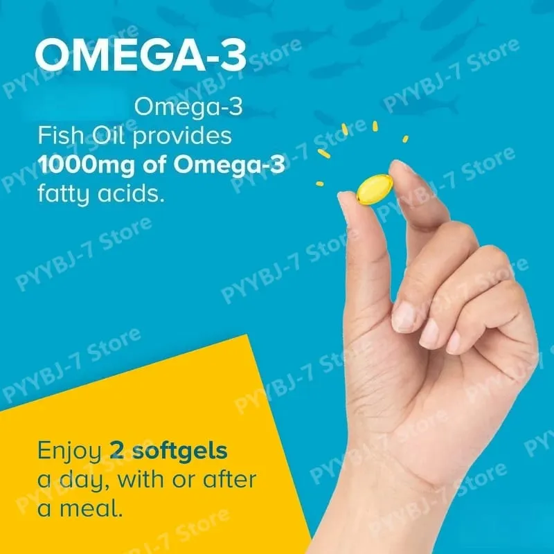 Fish Oil Omega 3 Mini Softgels 1000mg EPA + DHA Ultra Pure Supplements Heart Health Support Easy To Swallow Minis 180 Count — image 4