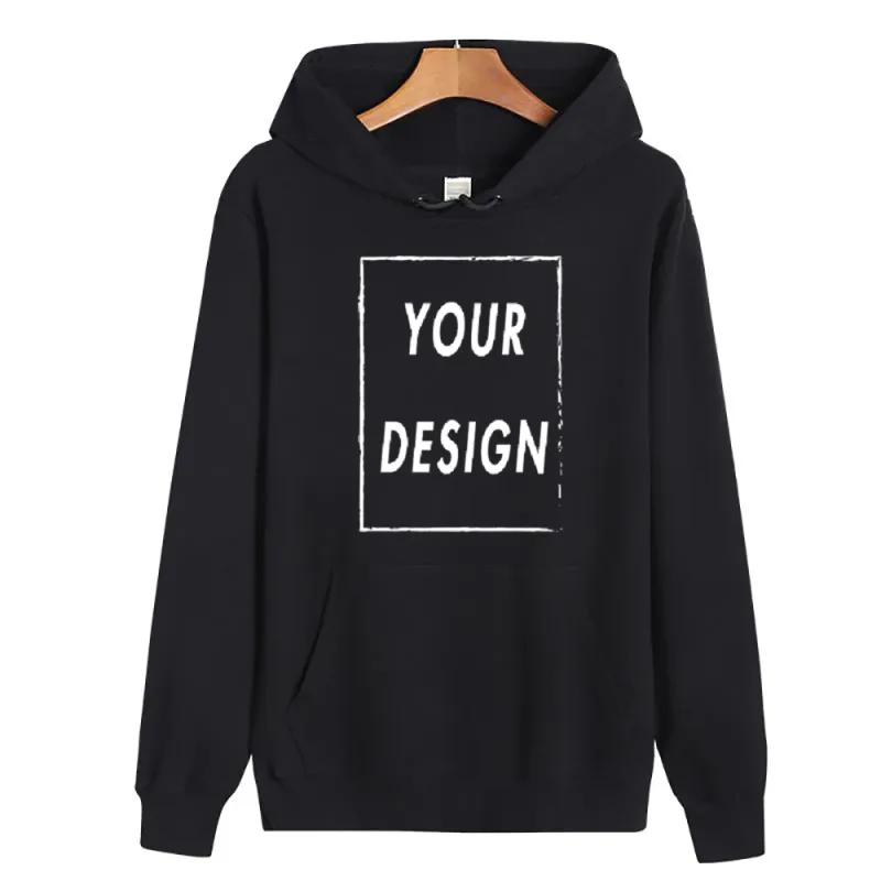 300g pure cotton hoodie custom design personalized logo long sleeved new men's and women's universal large casual sports sweat