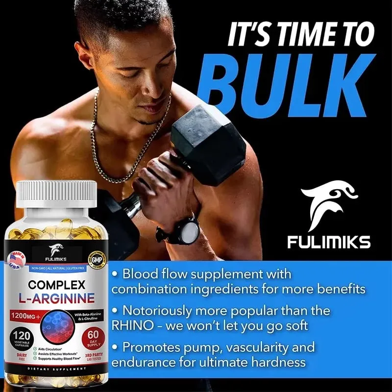 L-Arginine Nitric Oxide Supplement Helps Build Muscle and Supports Blood Flow Circulation Nutrient Delivery and Pumping — image 6