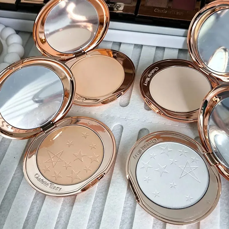 CT Makeup Set Fresh Breathable Shaping Spray Fine Texture Powder Small Gold Plate 2 Colors Powder Blusher Lip Gloss Cosmetics — image 4