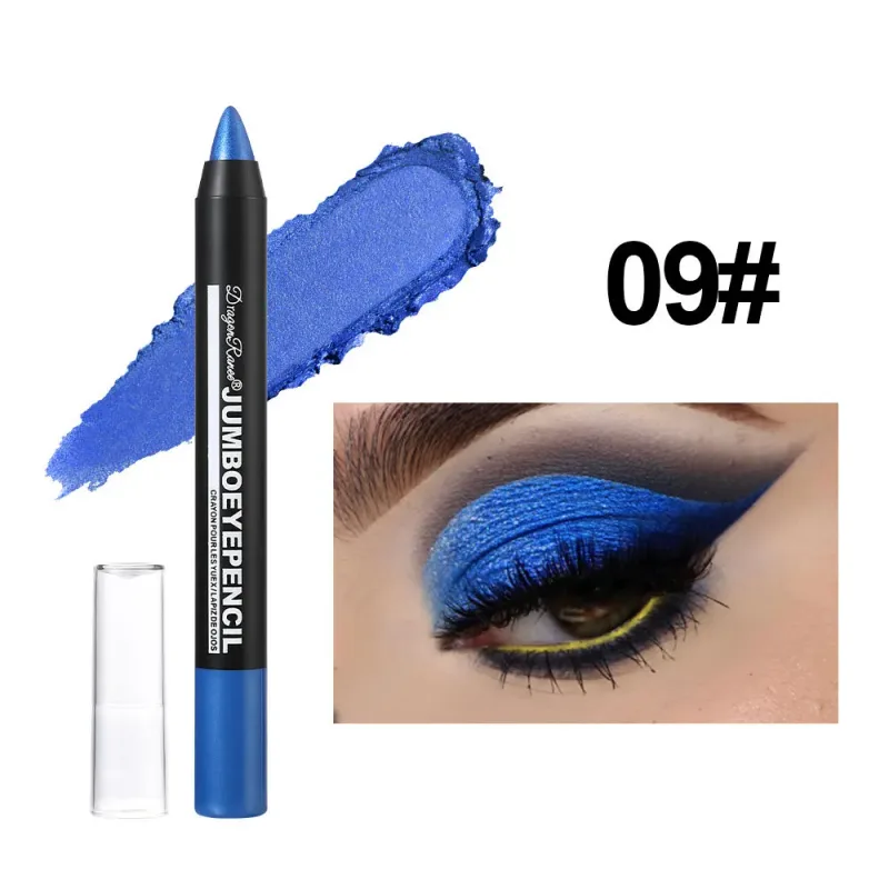 Smoky Dark Green Eyeshadow Pencil Stick Waterproof Pearlescent 12 Colors Metallic Glitter Eye Shadow Highlighter Pen Makeup Tool — image 9