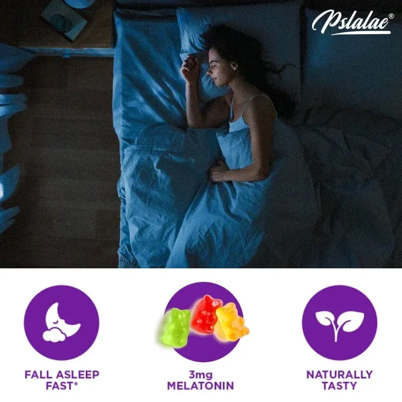 Sleep Gummies - Aid Sleep Relieve Stress Promote Rapid Sleep and Enhance Sleep Quality - with Melatonin L-Theanine