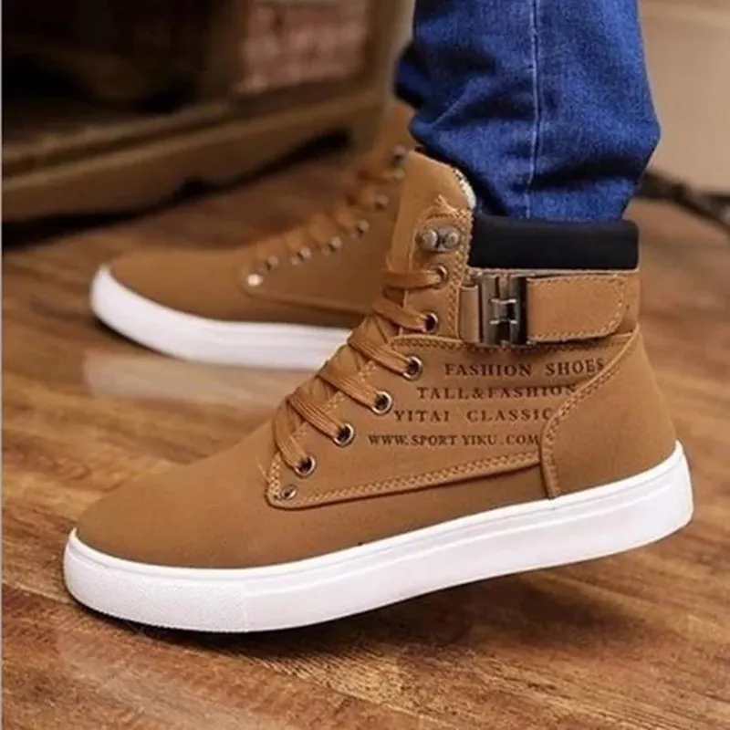 New Arrival Men's High Top Casual Shoes Spring/Autumn High Top Sneakers High Quality Retro Fashion Men Boots Zapatillas Hombre — image 3
