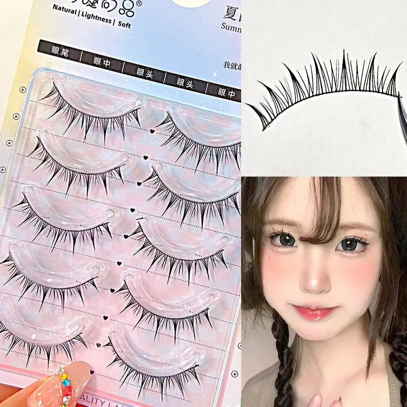Natural False Eyelashes Slender Transparent Stem Eye Lashes Manga Lashes Novice Eyelash Supplies Korean Eyelashes Stick Makeup — image 12