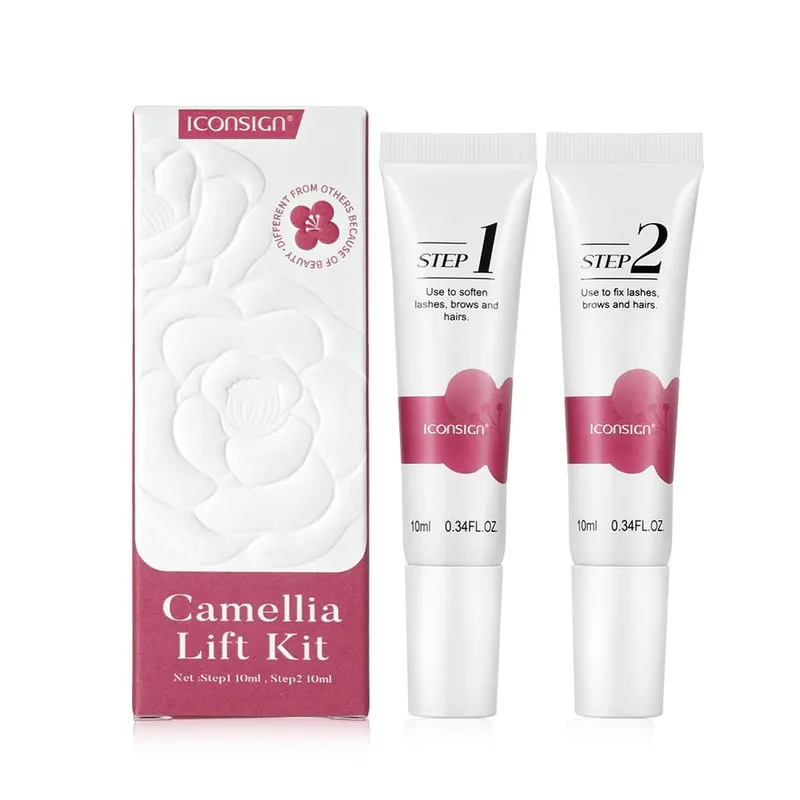 มังสวิรัติ Camellia ดอกไม้ Eyelash Lift Kit 8-12 min Quick Gentle Curly ไม่มีความเสียหายขนตา Brow Care ของขวัญชุดความงาม — image 7