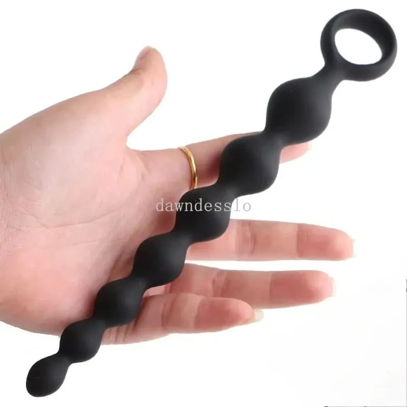 20CM Silicone Anal Beads Prostate Stimulator Ball Butt Plug Anal Plug 18+ Adult Women Men Couple Flirt Gay Erotic SM Sex Toys — image 2