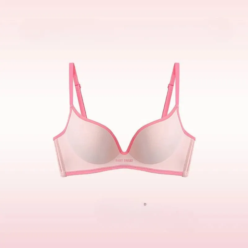 Seamless Underwear Girls Close Small Breasts Without Underwire Comfort Girls Close Breast Bra Show Large Japanese Sweet Suit — image 14