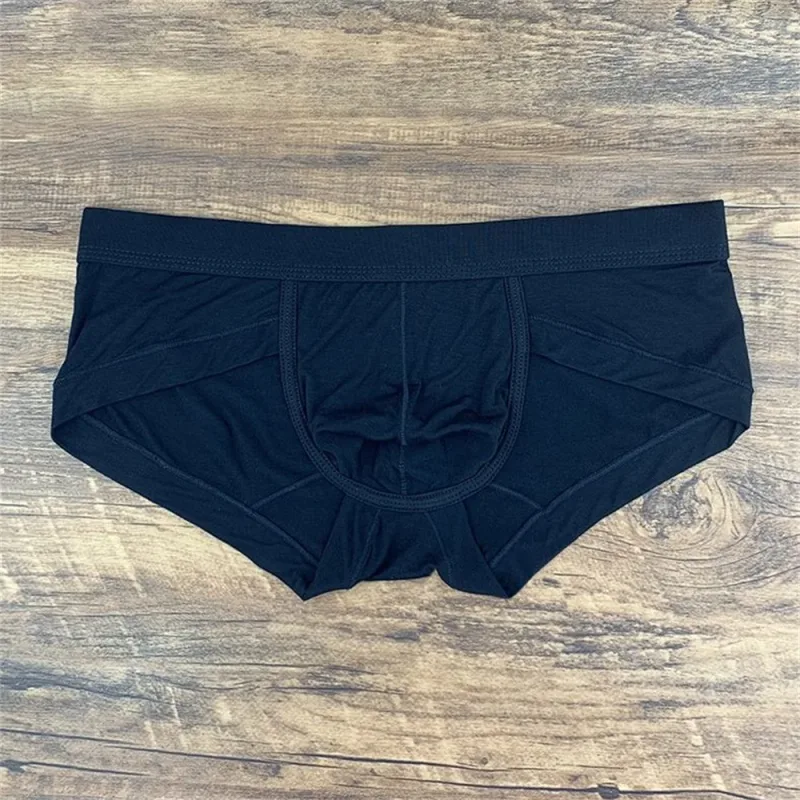남자의 섹시한 모달 핑크 속옷 간단하고 편안한 U 볼록한 주머니 팬티 낮은 허리 슬림 맞는 플러스 사이즈 남성 속옷 L-XXXL — image 4