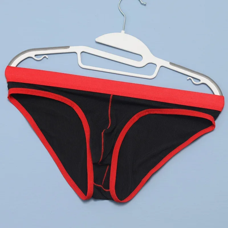 Men's Underwear Briefs Comfortable Mens Bikini Solid Color Large Size Fat Low Waist Pants Men Lingerie Underpaants C8-1