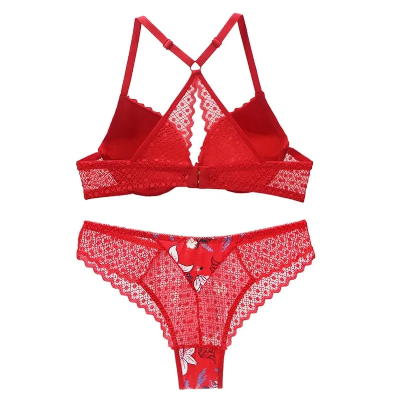 2026 New Sexy Y-Line Push Up Bra Sets Hollow Out 32/70 34/75 36/80 38/85 40/90 42/95 BCED Cup Underwear Intimante Lingerie — image 5