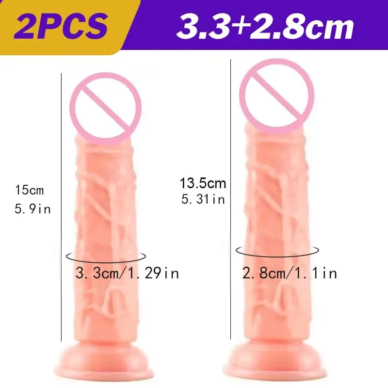 Realistic Flesh Colored Silicone Dildo with Suction Cup Soft Butt Plug Adult Sex Toy for Women And Men Realistic Soft Dildo — image 17