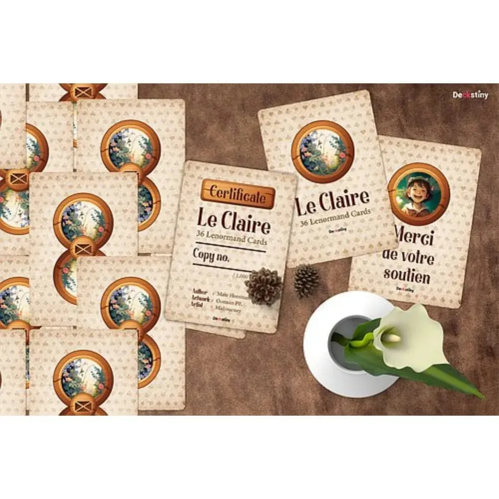 10.4*7.3cm Le Claire Lenormand A Unique 36-card Deck That Features Charming Ghibli-style Cartoon Characters