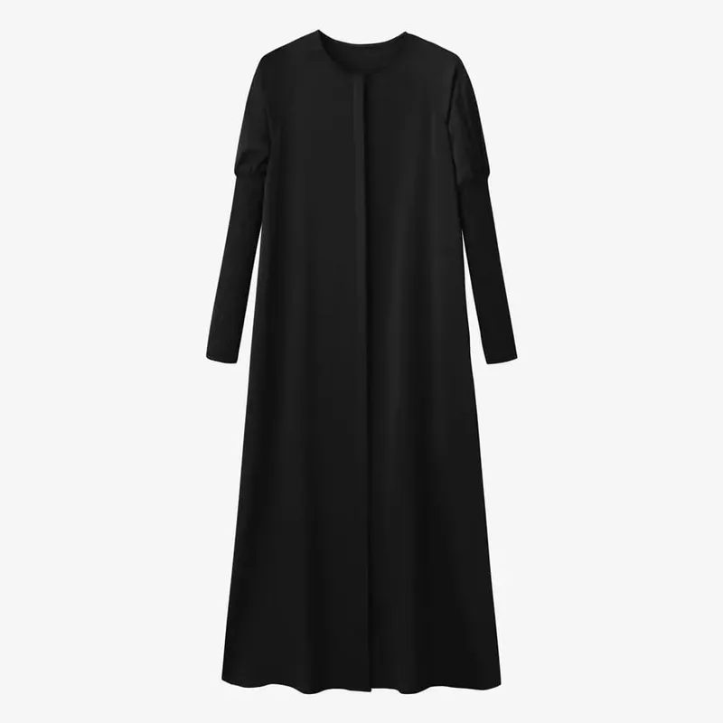 AS 2024 roupas femininas vestido de cetim com design de botão e manga maxi vestido (envio em 1 dia)