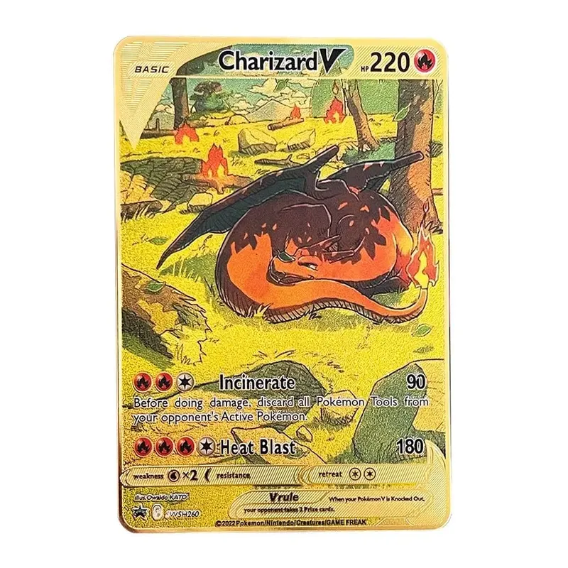 2025 NEW Pokemon Metal Card 10000 Points Arceus Charizard Super Card Golden English Mewtwo Vmax GX EX Anime Collection Cards Gif — image 19