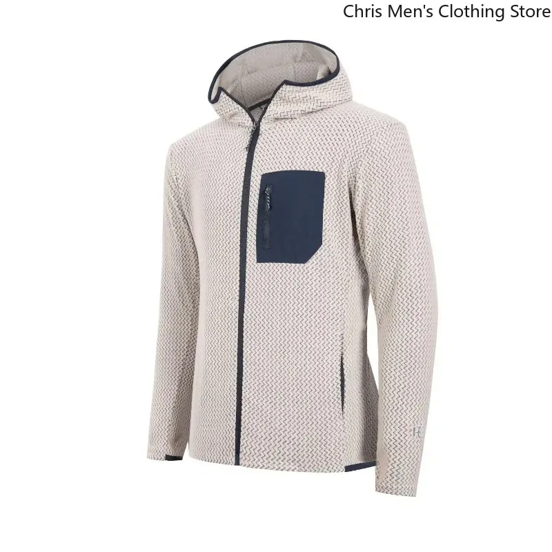 Cappotti con cerniera da uomo di alta qualità per l'autunno/inverno Cappotti caldi con cappuccio alla moda e versatili Felpe sportive casual per fitness — image 4