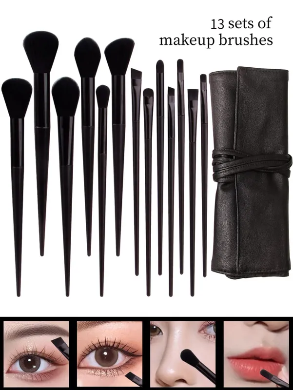 14PCS Low Price Makeup Brush Set With Makeup Brush Pouch Cosmetic Brushes With Fashion Makeup Brush Bag