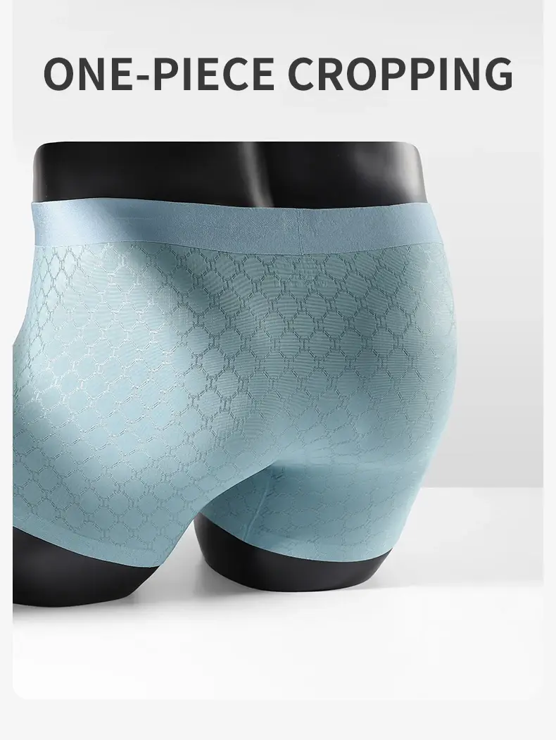 MiiOW 3 Chiếc Liền Mạch Ice Silk Nam Quần Lót Boxer Mùa Hè Lưới Thoáng Khí Quần Lót Nam Kháng Khuẩn Quần Lót Nam Võ Sĩ Quần Đùi — image 8