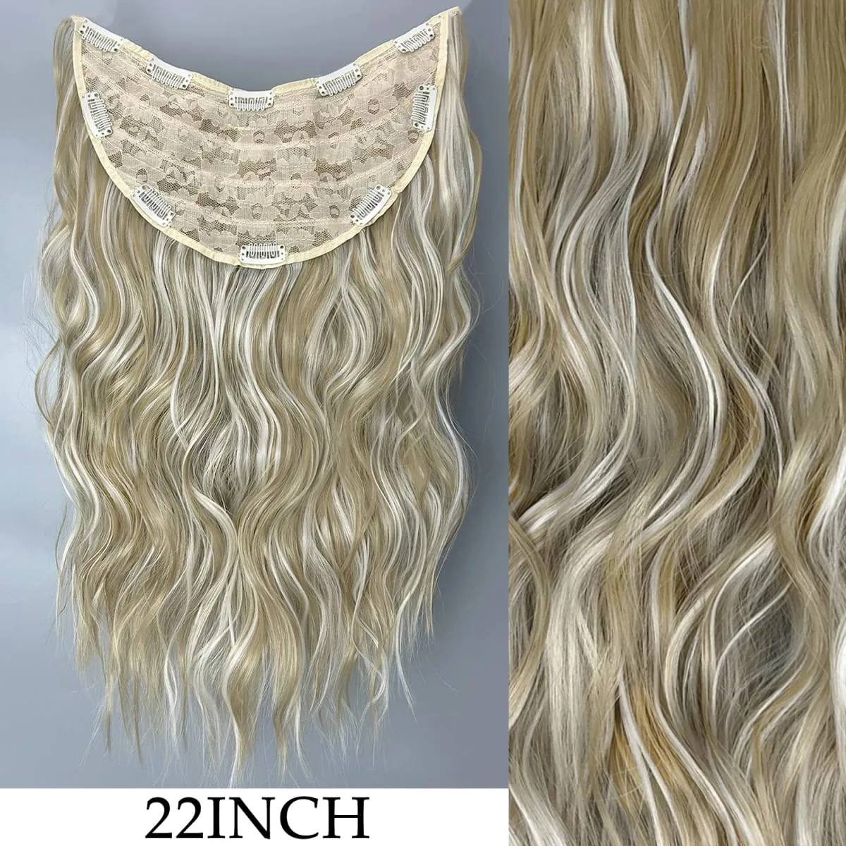 Long Straight Hairstyle 16 Clips 7Pcs/Set Hair Extensions Natural Synthetic Blonde Black Hairpieces Heat Resistant For Women — image 25